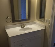 Custom vanity cabinet and cultured marble done by RMG
